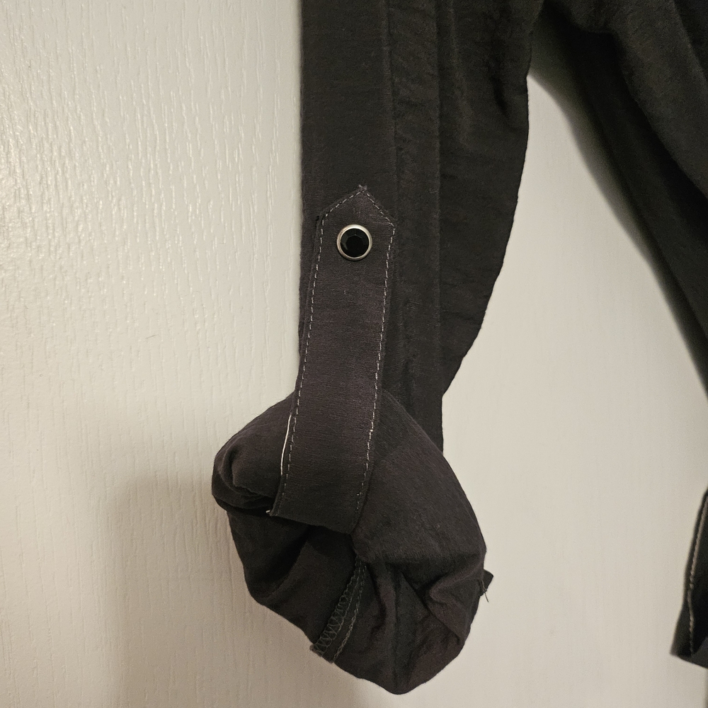 Black Long Sleeve Wrangler dress with Button Detail